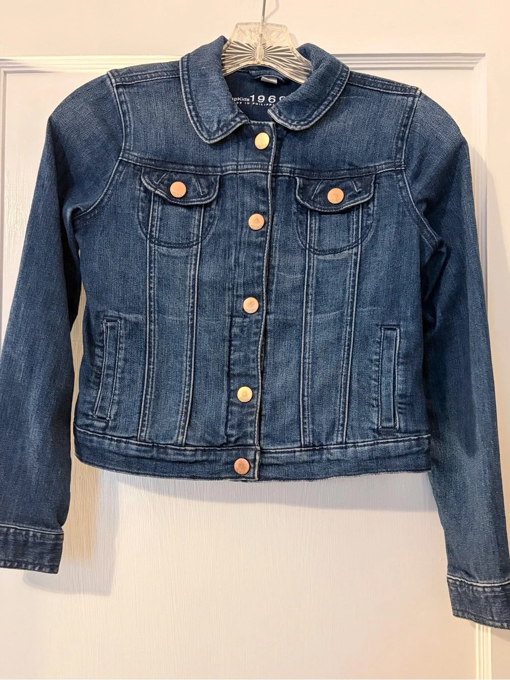 GAP Girls Dark Blue Denim Trucker Jacket